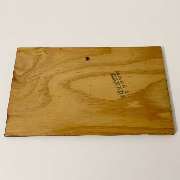 Vintage Wooden Art Bathroom Plaque Joke Sign Made in Canada - Picture 15 of 16